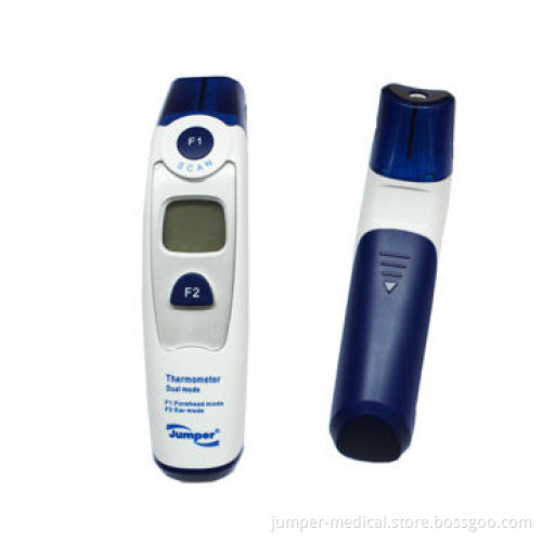 Dual-mode Infrared Thermometer, Forehead and Ear Mode, 20 Groups of Memories, LCD Display wit Alarm